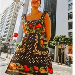 Farm Rio Fruit Black Dress